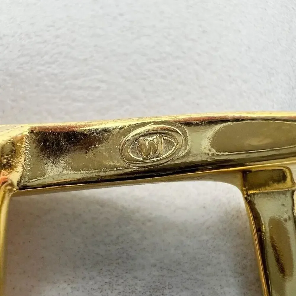 Vintage Gold Tone Simple Basic Belt Buckle for up to 1 Inch Belt